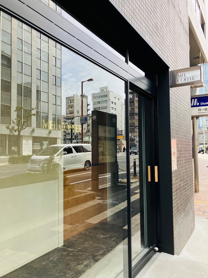 Storefront of MEL COFFEE, specialty coffee shop in Osaka