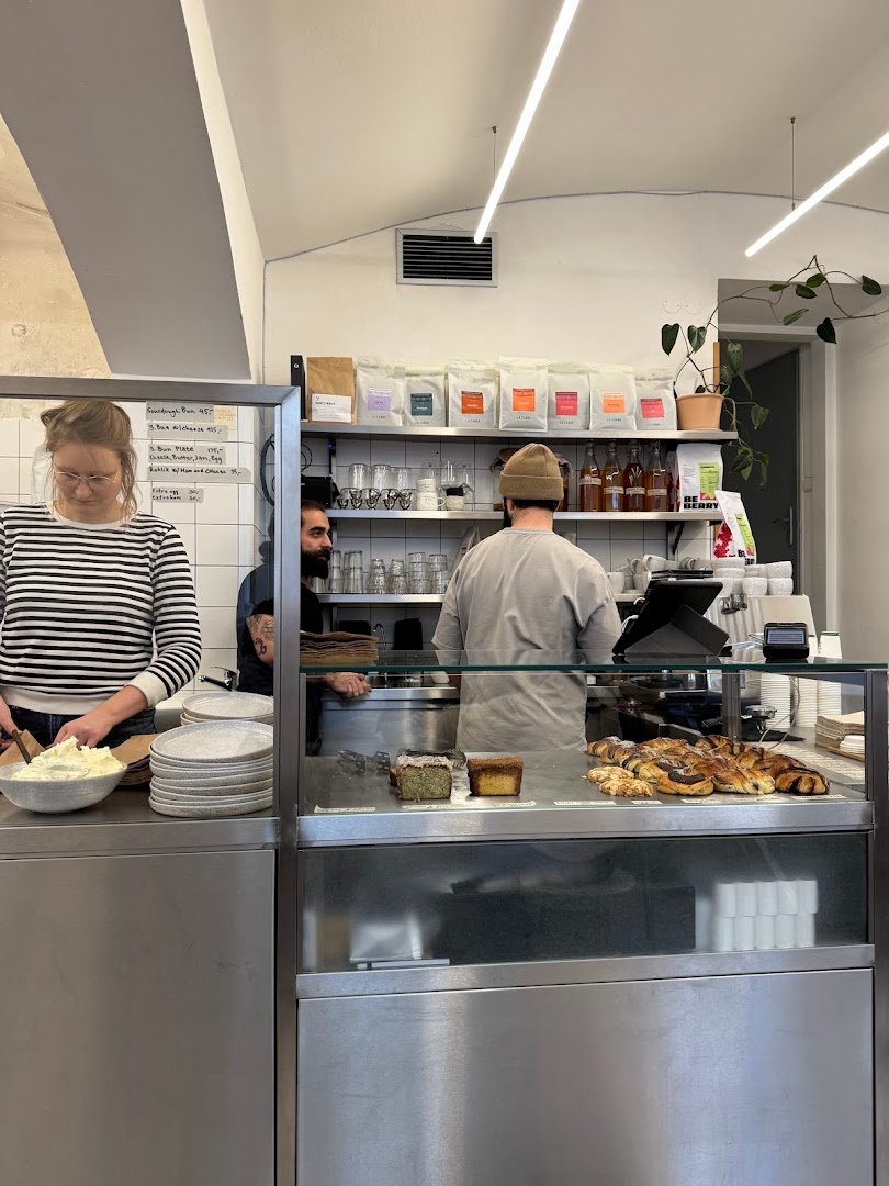 Interior of Solo bakery, specialty coffee shop in Prague