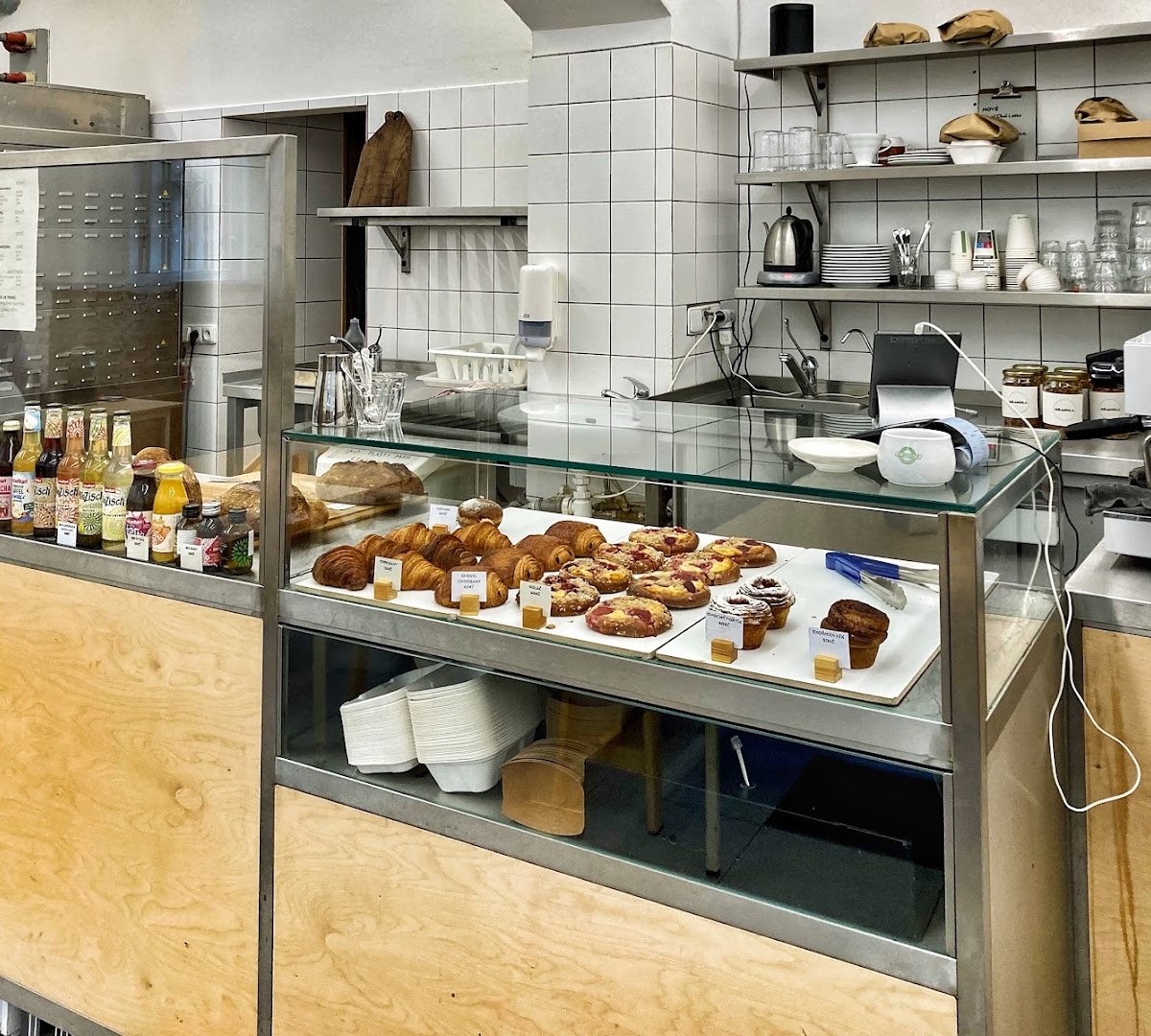 Interior of Solo bakery, specialty coffee shop in Prague