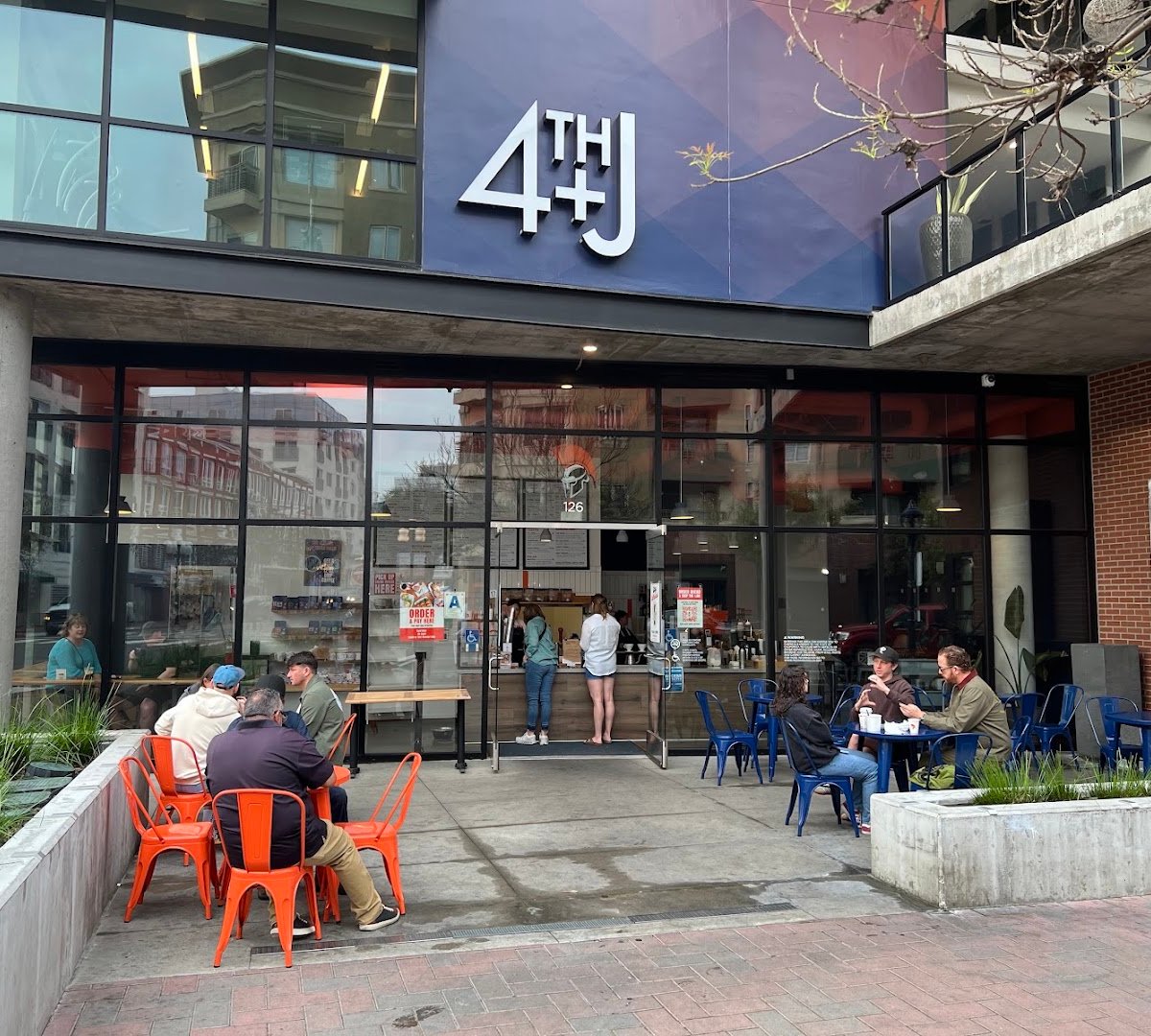 Storefront of Achilles Coffee Roasters Gaslamp, specialty coffee shop in San Diego