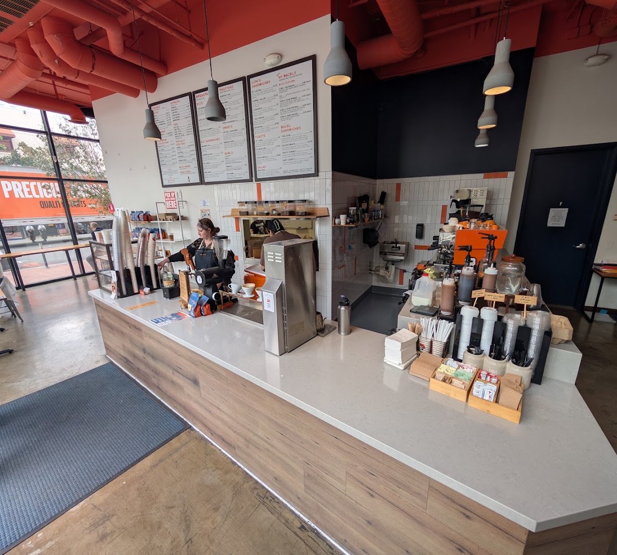 Interior of Achilles Coffee Roasters Gaslamp, specialty coffee shop in San Diego