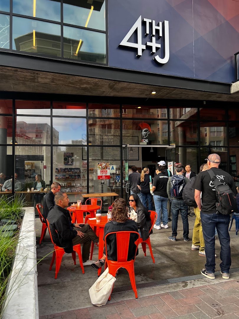 Storefront of Achilles Coffee Roasters Gaslamp, specialty coffee shop in San Diego