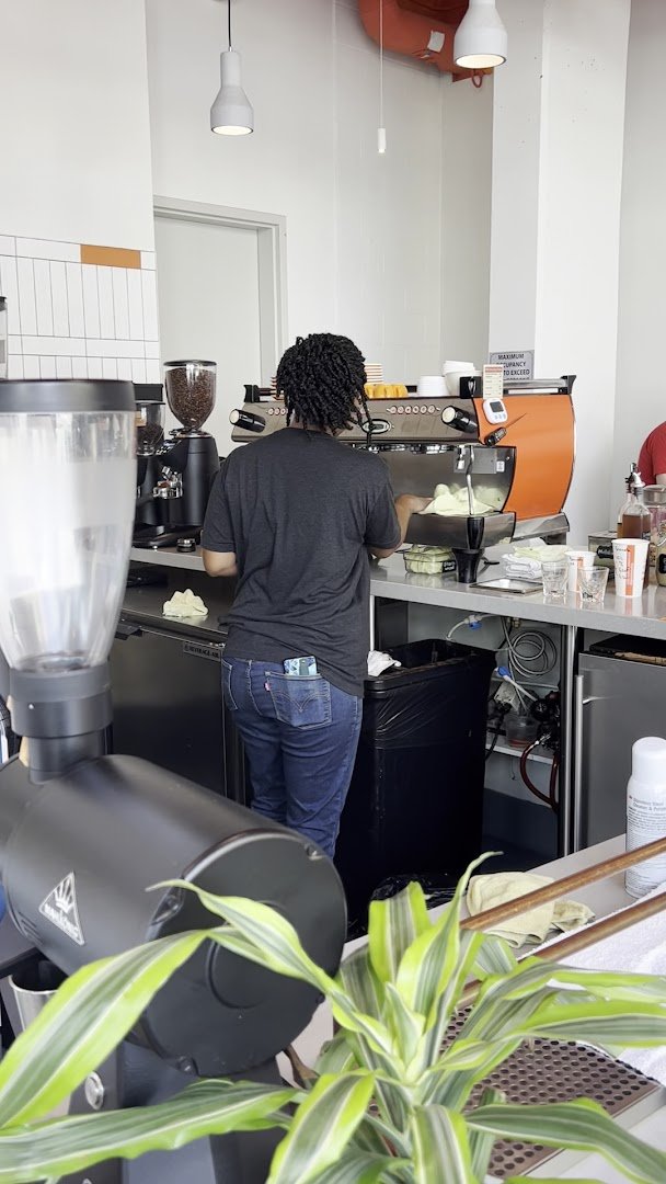 Interior of Achilles Coffee Roasters Gaslamp, specialty coffee shop in San Diego