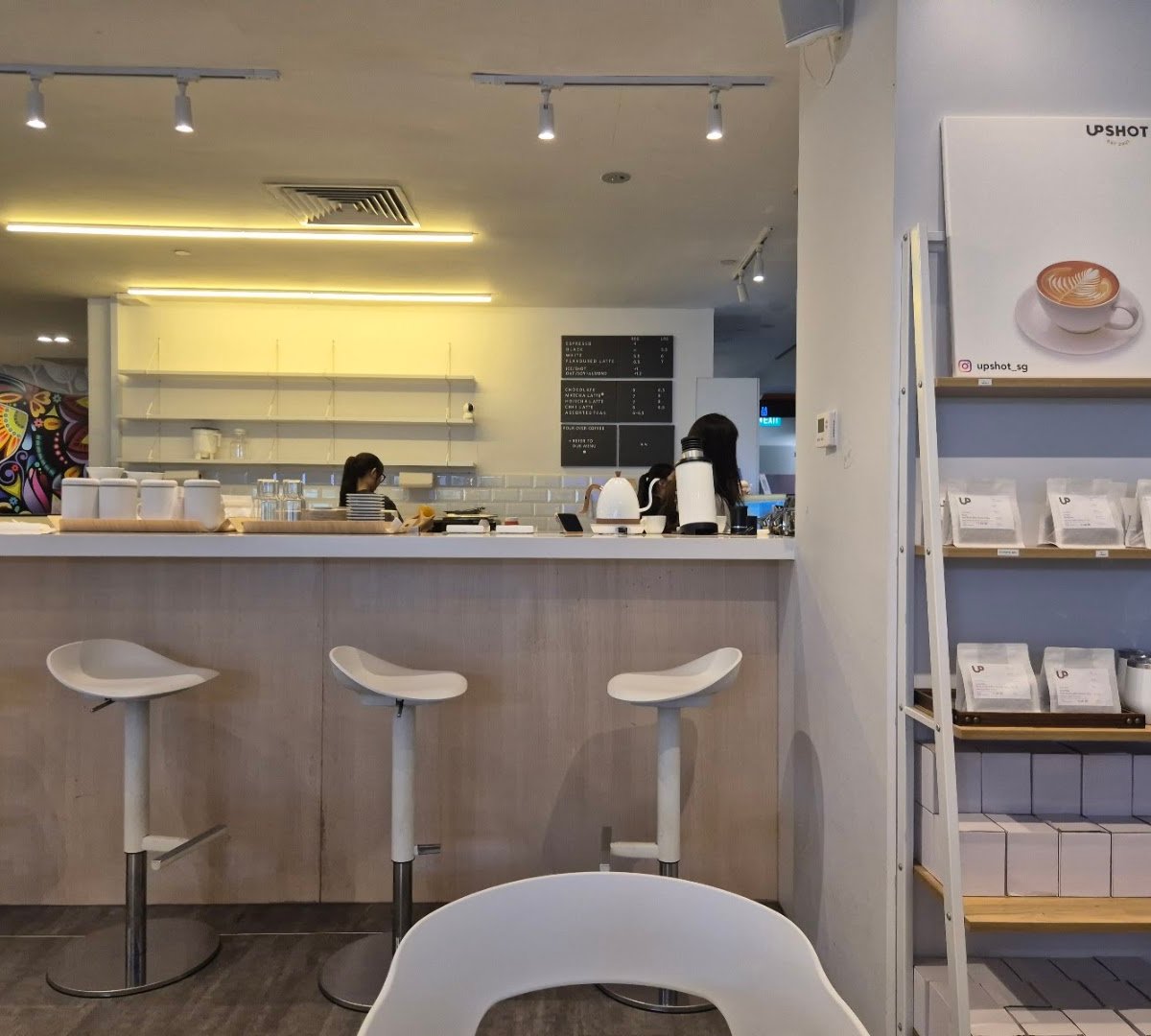 Interior of Upshot Specialty Coffee, specialty coffee shop in Singapore