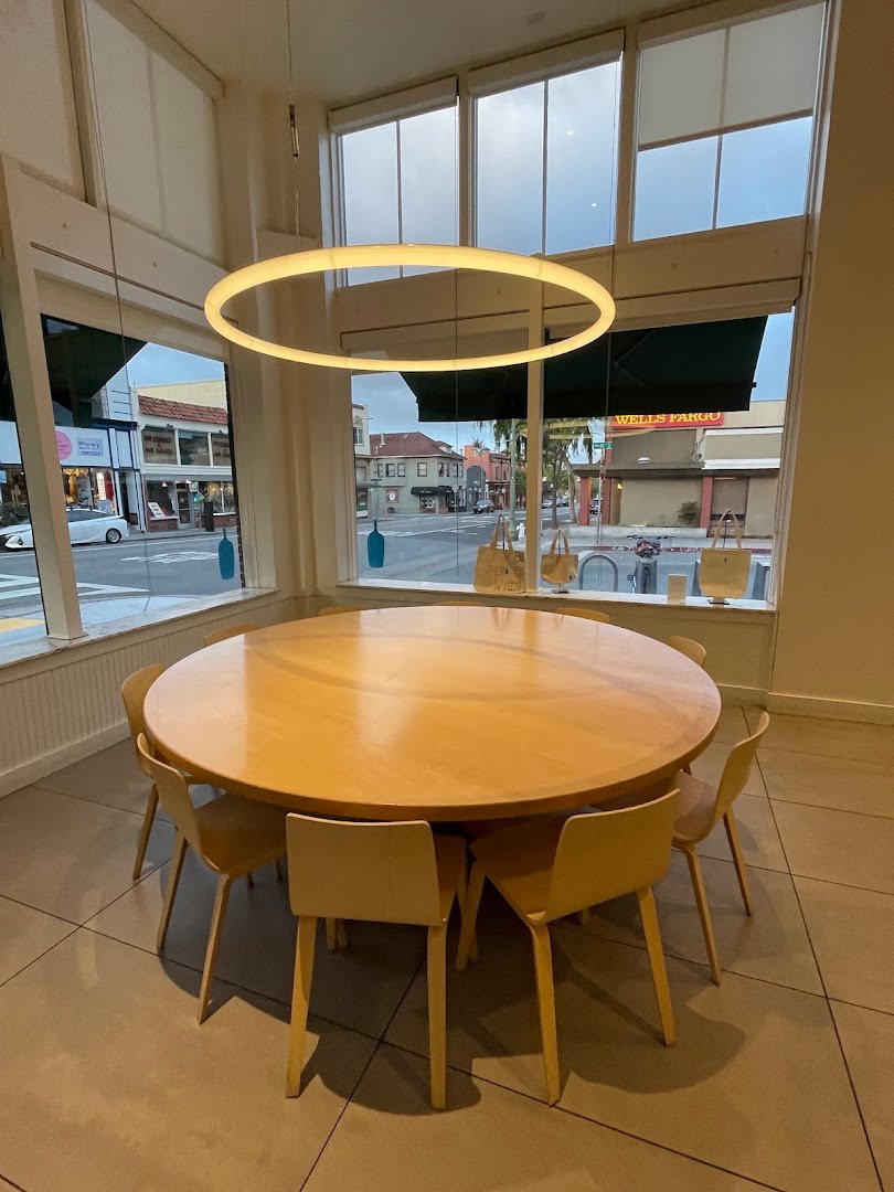 Interior of Blue Bottle Coffee, specialty coffee shop in Oakland