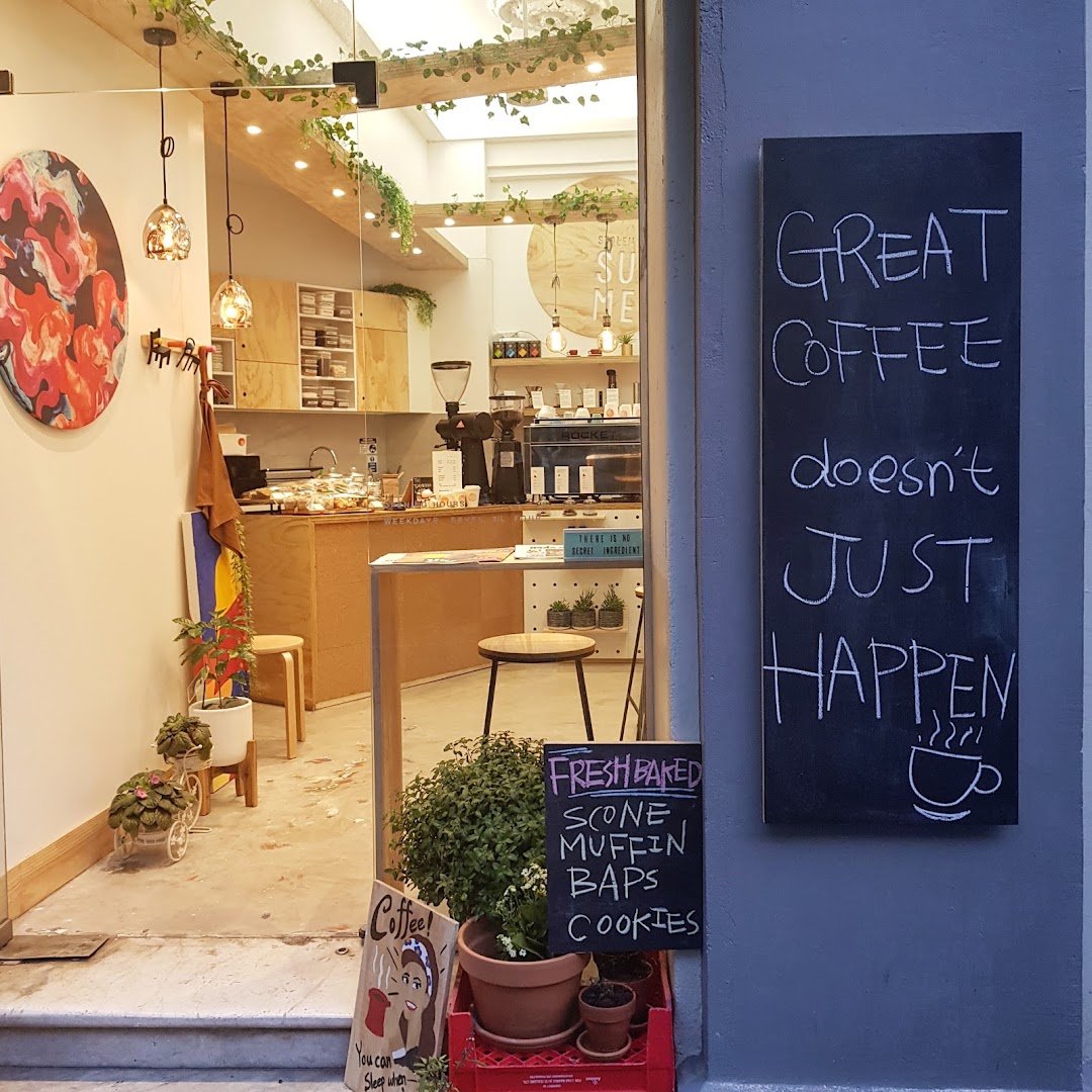 Interior of STOLEN SUMMER, specialty coffee shop in Auckland