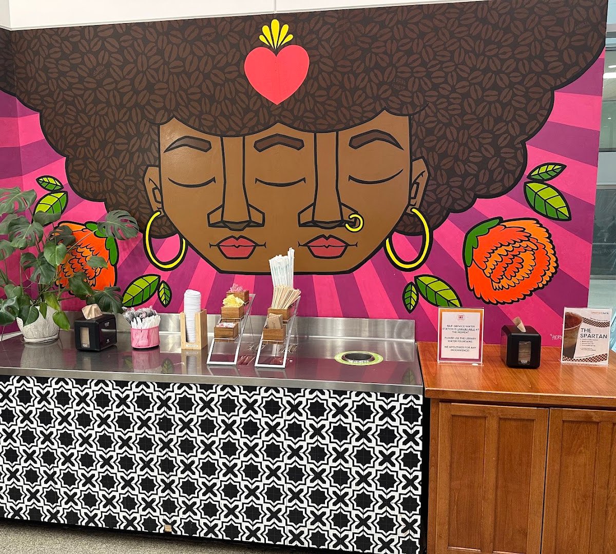 Interior of Nirvana Soul Coffee, specialty coffee shop in San Jose