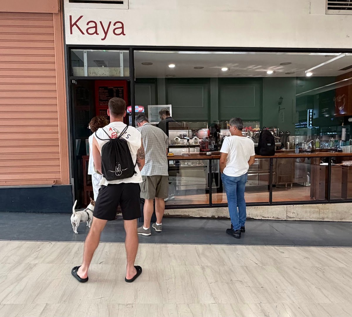 Storefront of KAYA, specialty coffee shop in Athens