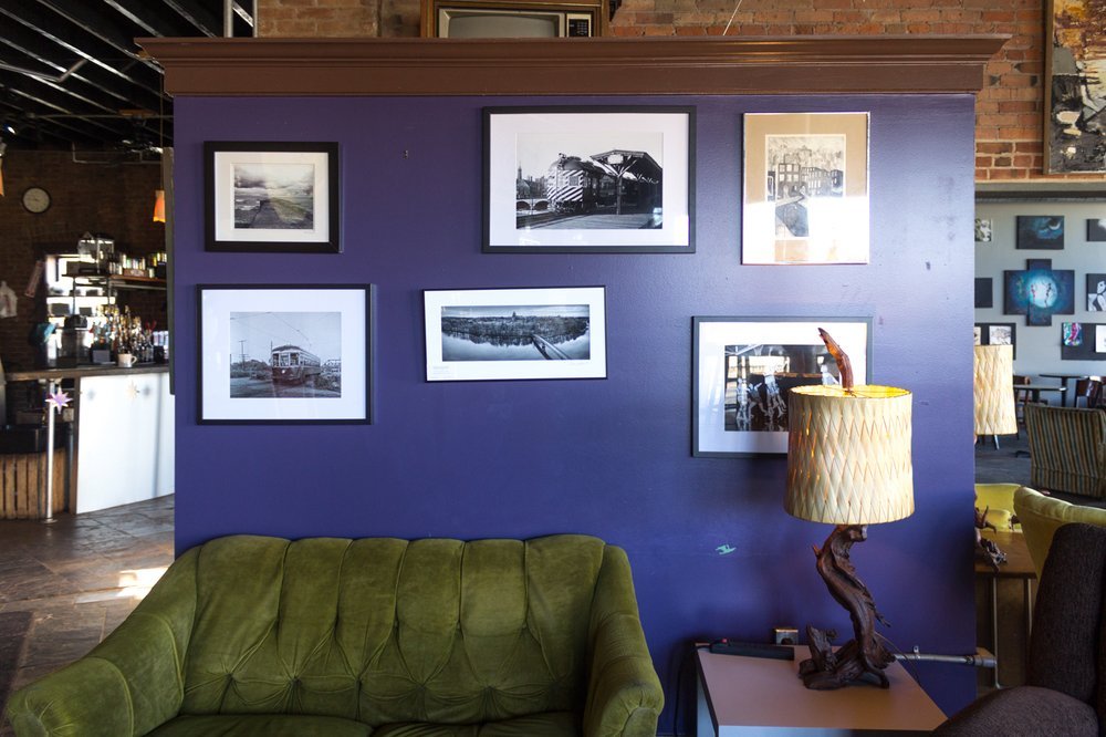 Interior of Boulder Coffee Co Cafe and Lounge, specialty coffee shop in Rochester