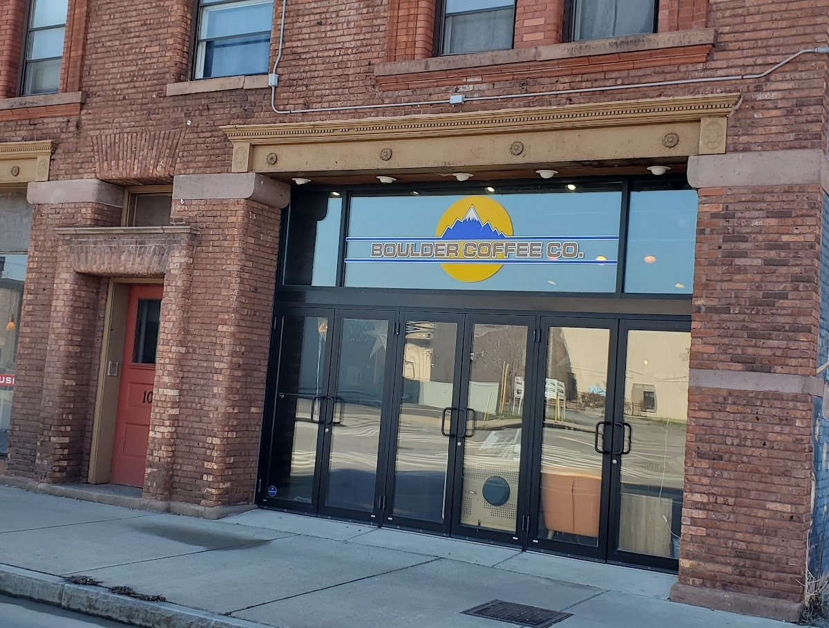 Storefront of Boulder Coffee Co Cafe and Lounge, specialty coffee shop in Rochester