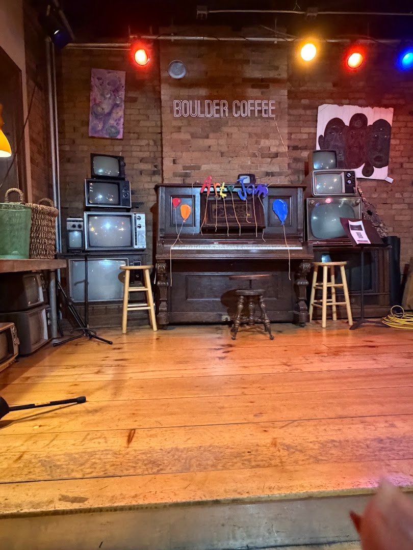 Interior of Boulder Coffee Co Cafe and Lounge, specialty coffee shop in Rochester