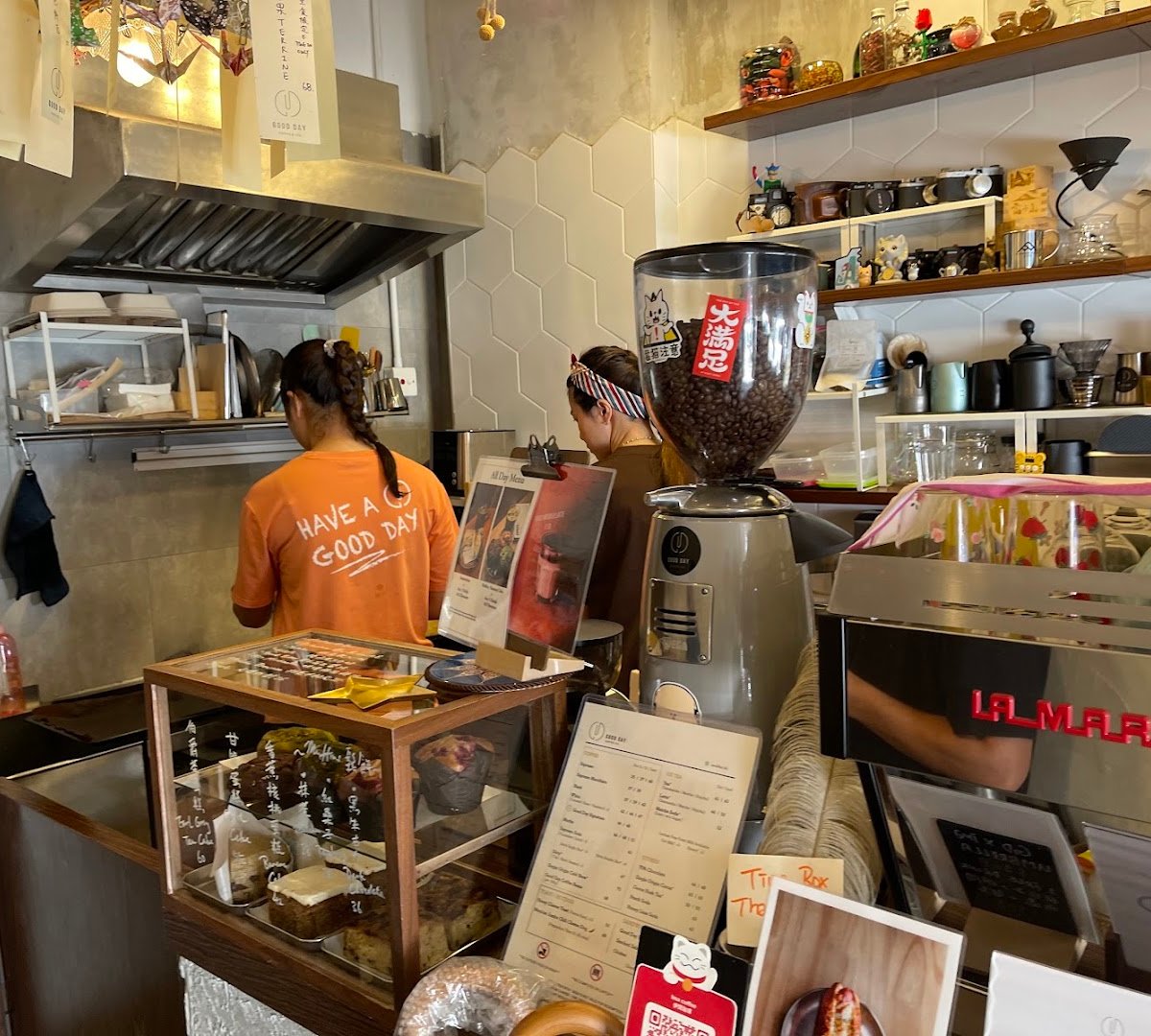 Interior of Good Day Coffee Co., specialty coffee shop in Hong Kong