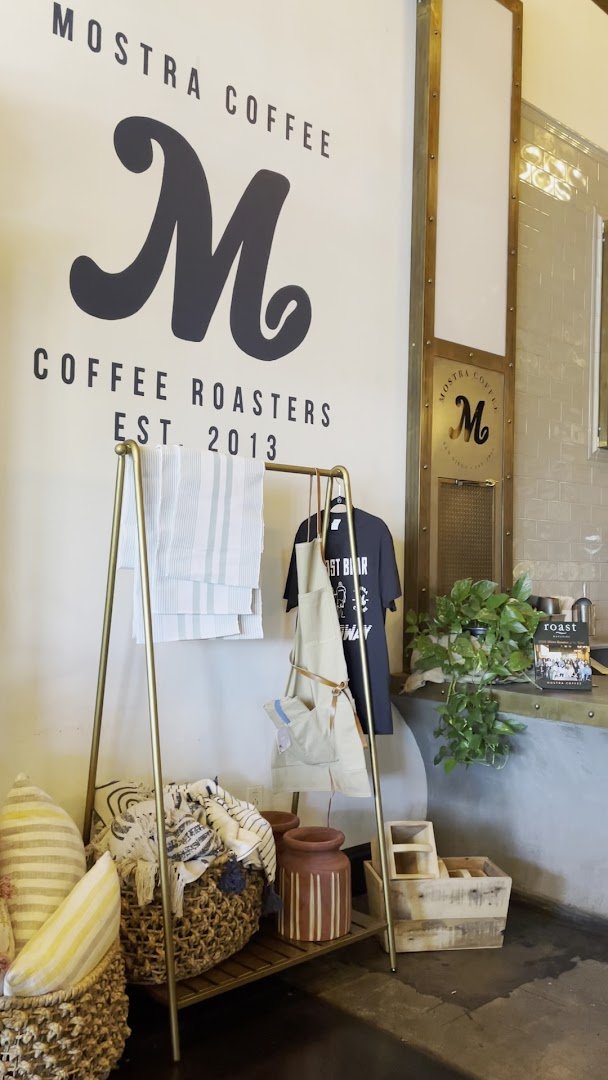Interior of Mostra Coffee, specialty coffee shop in San Diego