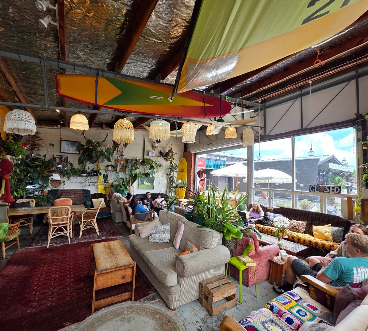 Interior of Drifter Coffee, specialty coffee shop in Auckland
