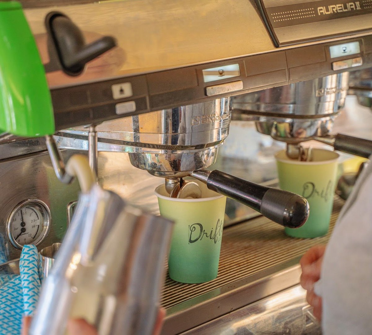 Coffee at Drifter Coffee, specialty coffee shop in Auckland