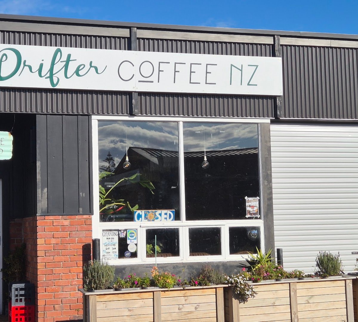 Storefront of Drifter Coffee, specialty coffee shop in Auckland