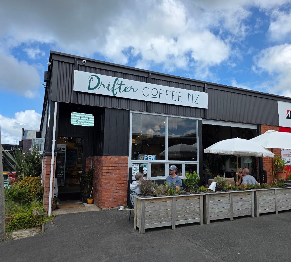 Storefront of Drifter Coffee, specialty coffee shop in Auckland