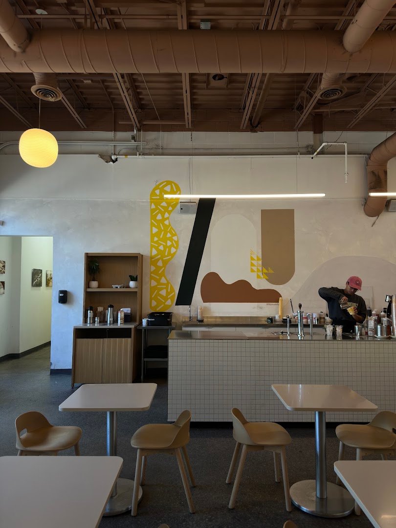 Interior of Pilot Coffee Roasters, specialty coffee shop in Toronto