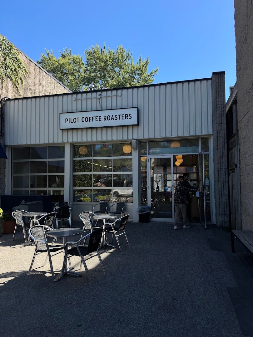 Storefront of Pilot Coffee Roasters, specialty coffee shop in Toronto