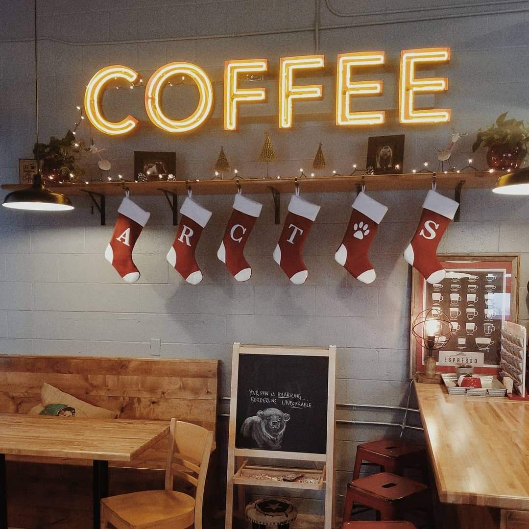 Interior of Arctos Coffee and Roasting Co., specialty coffee shop in Spokane