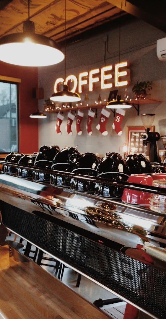 Interior of Arctos Coffee and Roasting Co., specialty coffee shop in Spokane