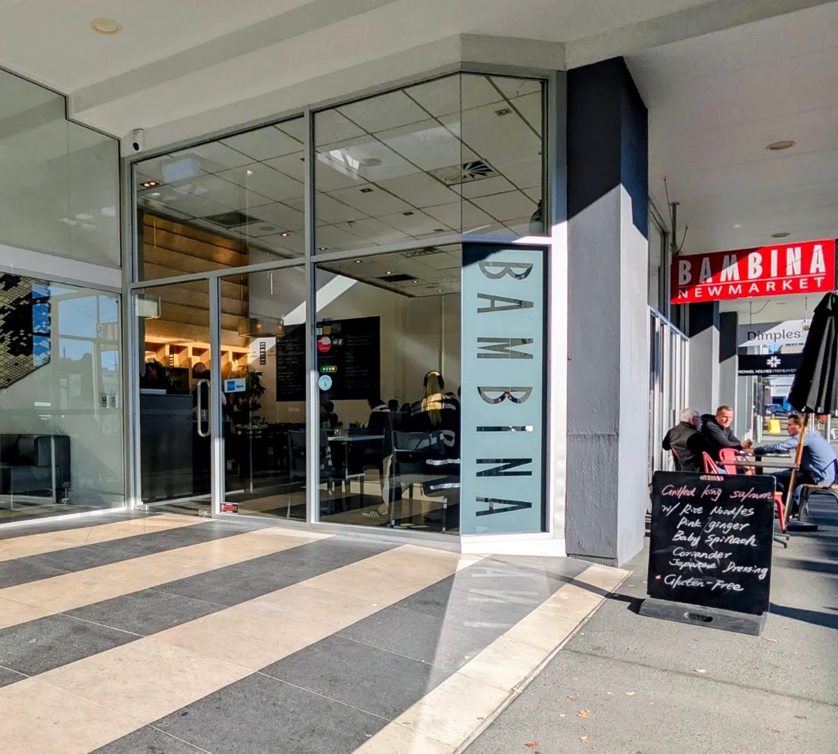 Storefront of Bambina, specialty coffee shop in Auckland
