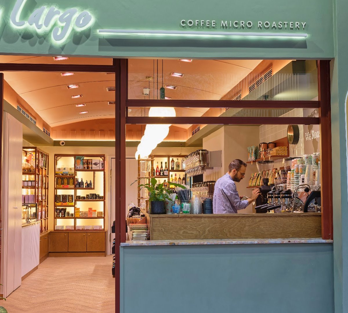 Storefront of Key Largo, specialty coffee shop in Athens