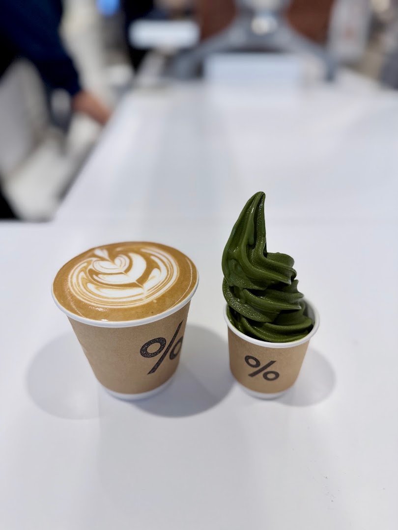 Coffee at % Arabica Toronto Eaton Centre, specialty coffee shop in Toronto