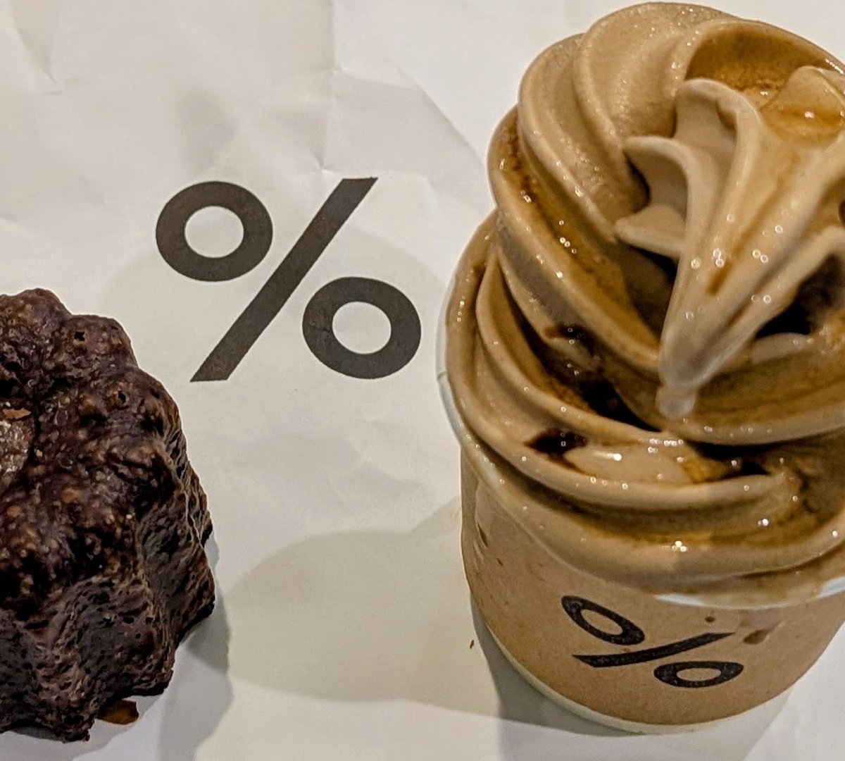 Coffee at % Arabica Toronto Eaton Centre, specialty coffee shop in Toronto