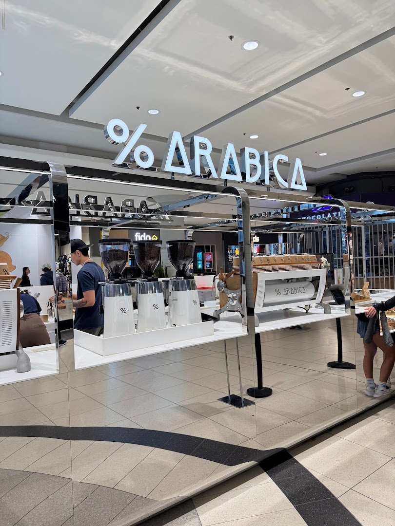 Storefront of % Arabica Toronto Eaton Centre, specialty coffee shop in Toronto