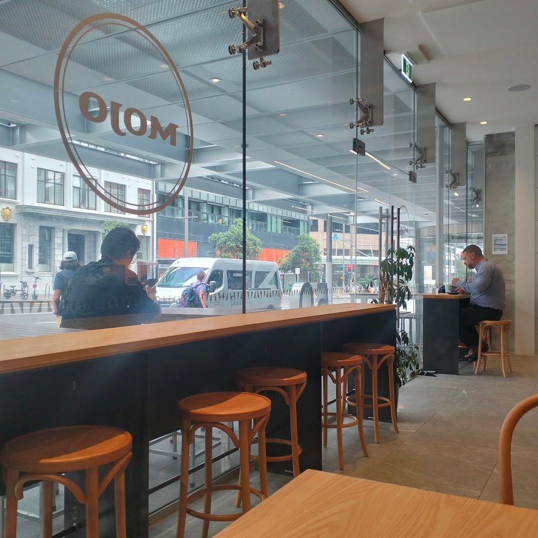 Interior of Mojo, specialty coffee shop in Auckland