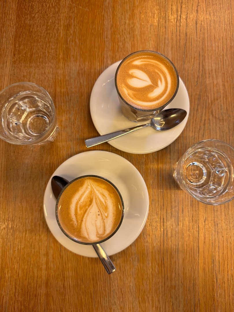 Coffee at Místo, specialty coffee shop in Prague