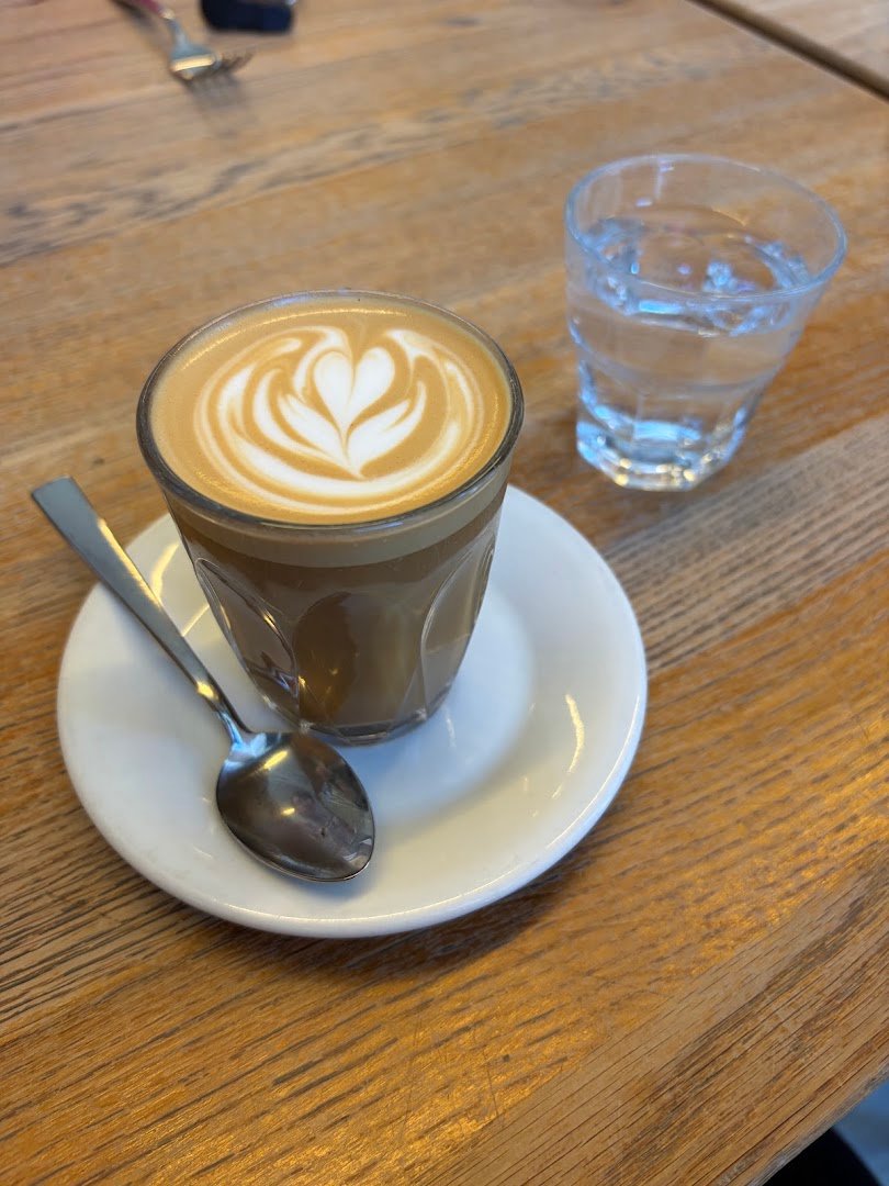 Coffee at Místo, specialty coffee shop in Prague