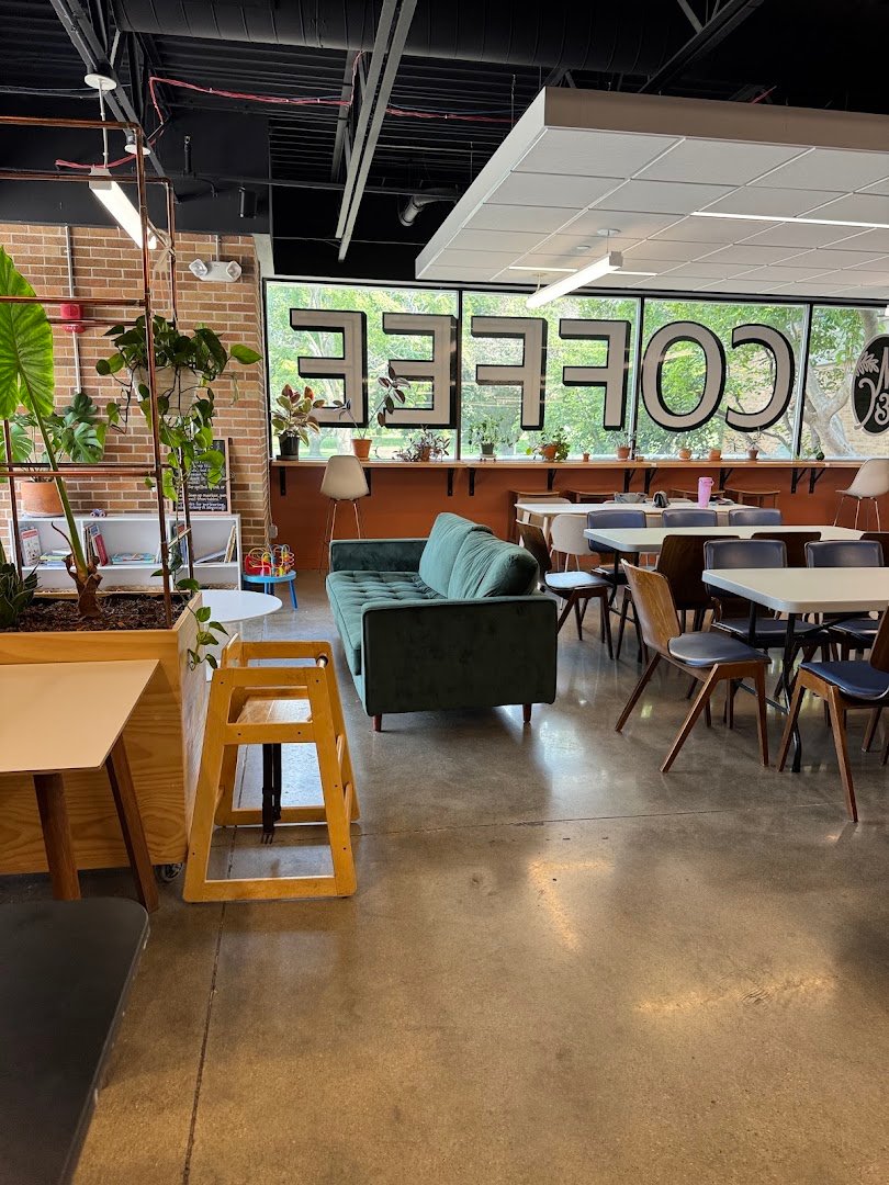 Interior of Myrtle&Cypress Coffeehouse, specialty coffee shop in Omaha