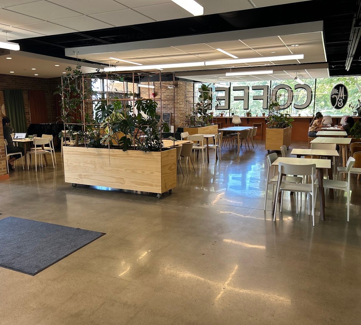 Interior of Myrtle&Cypress Coffeehouse, specialty coffee shop in Omaha