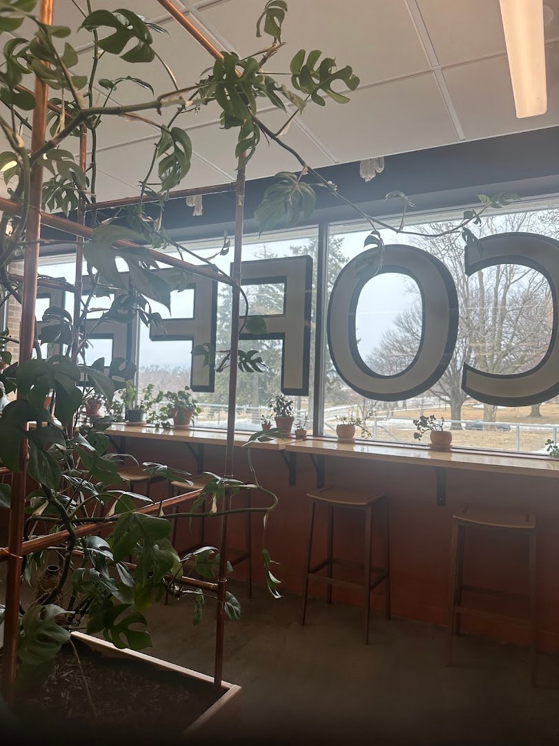 Interior of Myrtle&Cypress Coffeehouse, specialty coffee shop in Omaha