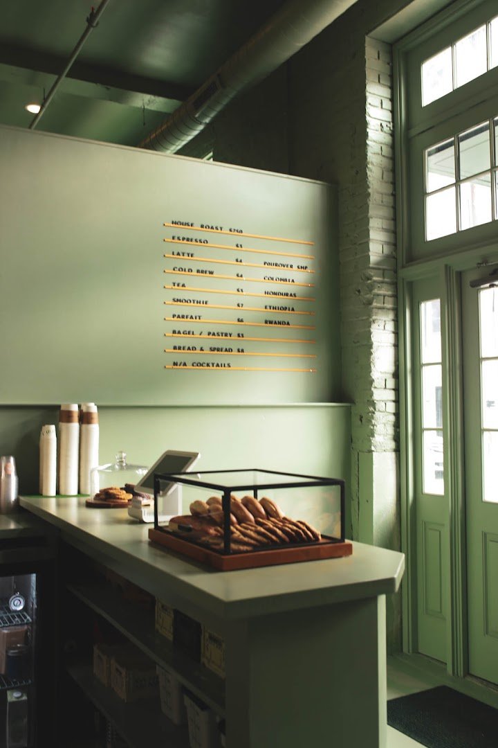 Interior of FORÎN, specialty coffee shop in Philadelphia