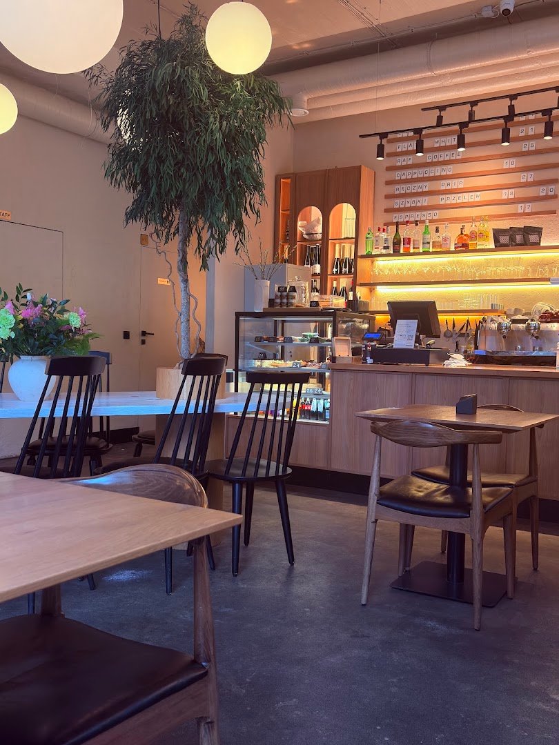 Interior of Culture Cafe, specialty coffee shop in Warsaw