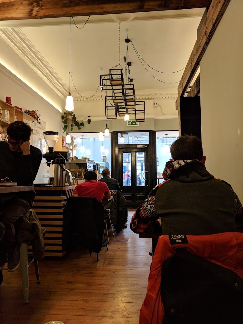 Interior of Machina Espresso, specialty coffee shop in Edinburgh