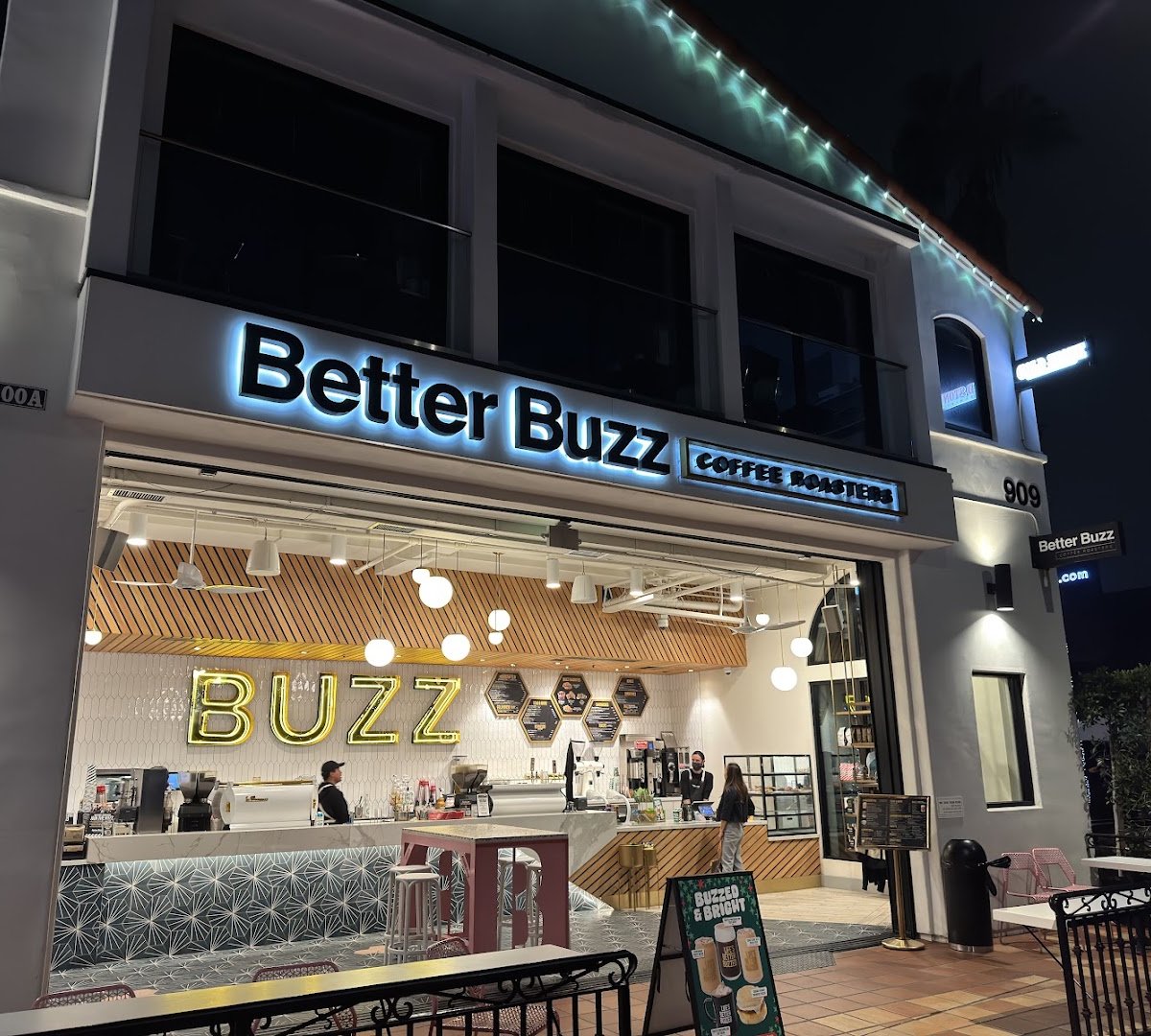 Storefront of Better Buzz Coffee La Jolla, specialty coffee shop in San Diego