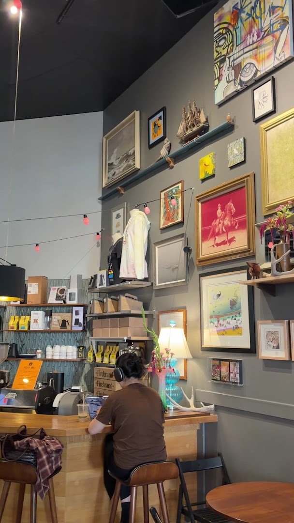 Interior of Awaken Cafe & Roasting, specialty coffee shop in Oakland