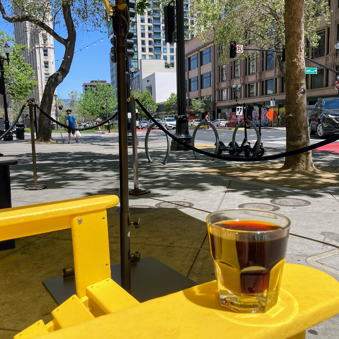 Coffee at Awaken Cafe & Roasting, specialty coffee shop in Oakland