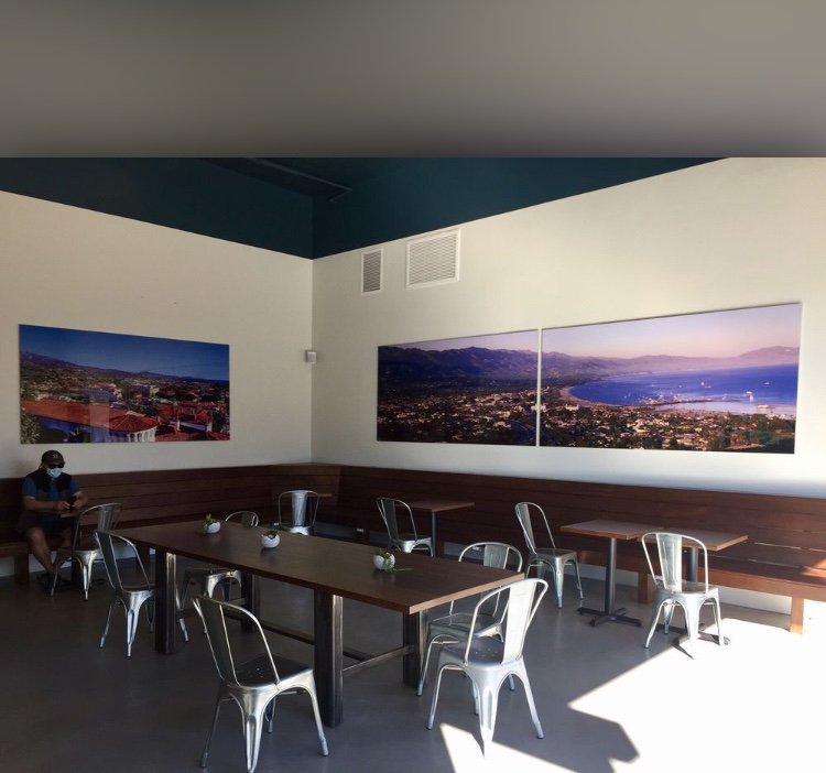 Interior of Lighthouse Coffee, specialty coffee shop in Santa Barbara