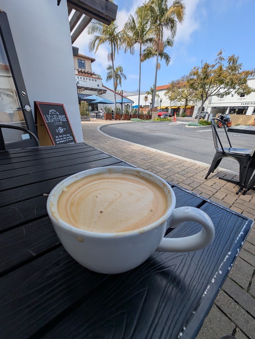 Storefront of Lighthouse Coffee, specialty coffee shop in Santa Barbara