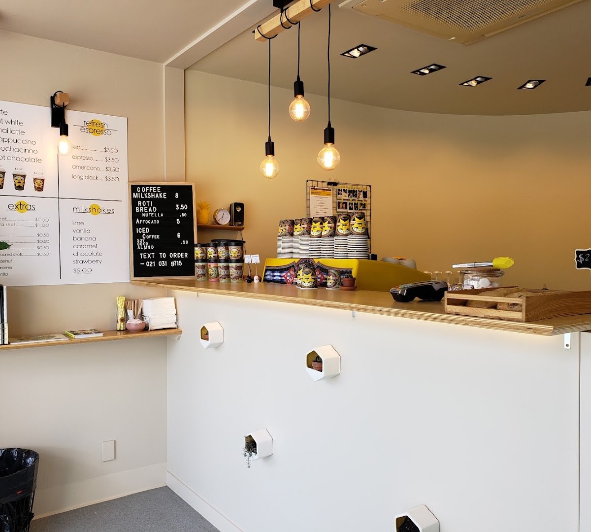 Interior of Refresh Espresso, specialty coffee shop in Wellington