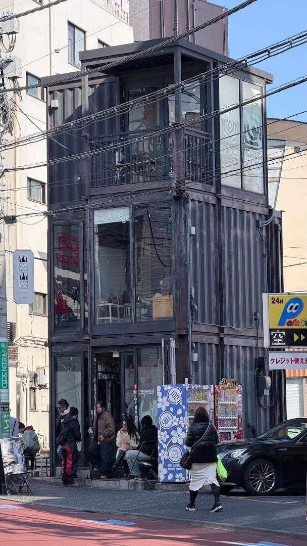 Storefront of Streamer Coffee Company Harajuku, specialty coffee shop in Tokyo