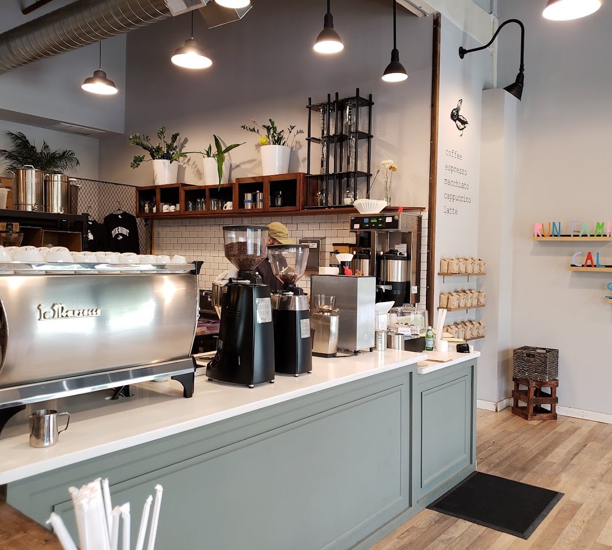 Interior of Duck Rabbit Coffee, specialty coffee shop in Cleveland