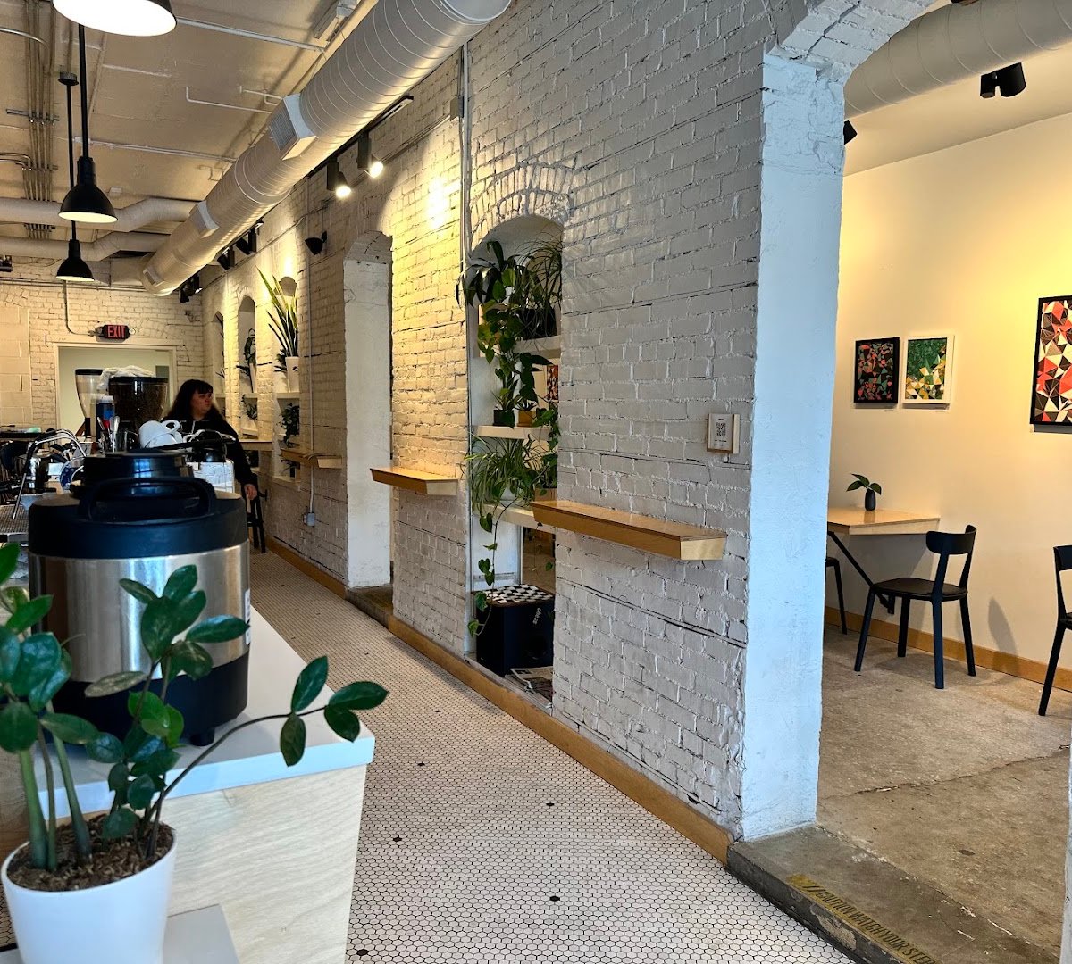 Interior of Duck Rabbit Coffee, specialty coffee shop in Cleveland
