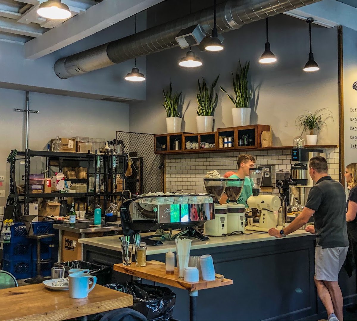 Interior of Duck Rabbit Coffee, specialty coffee shop in Cleveland