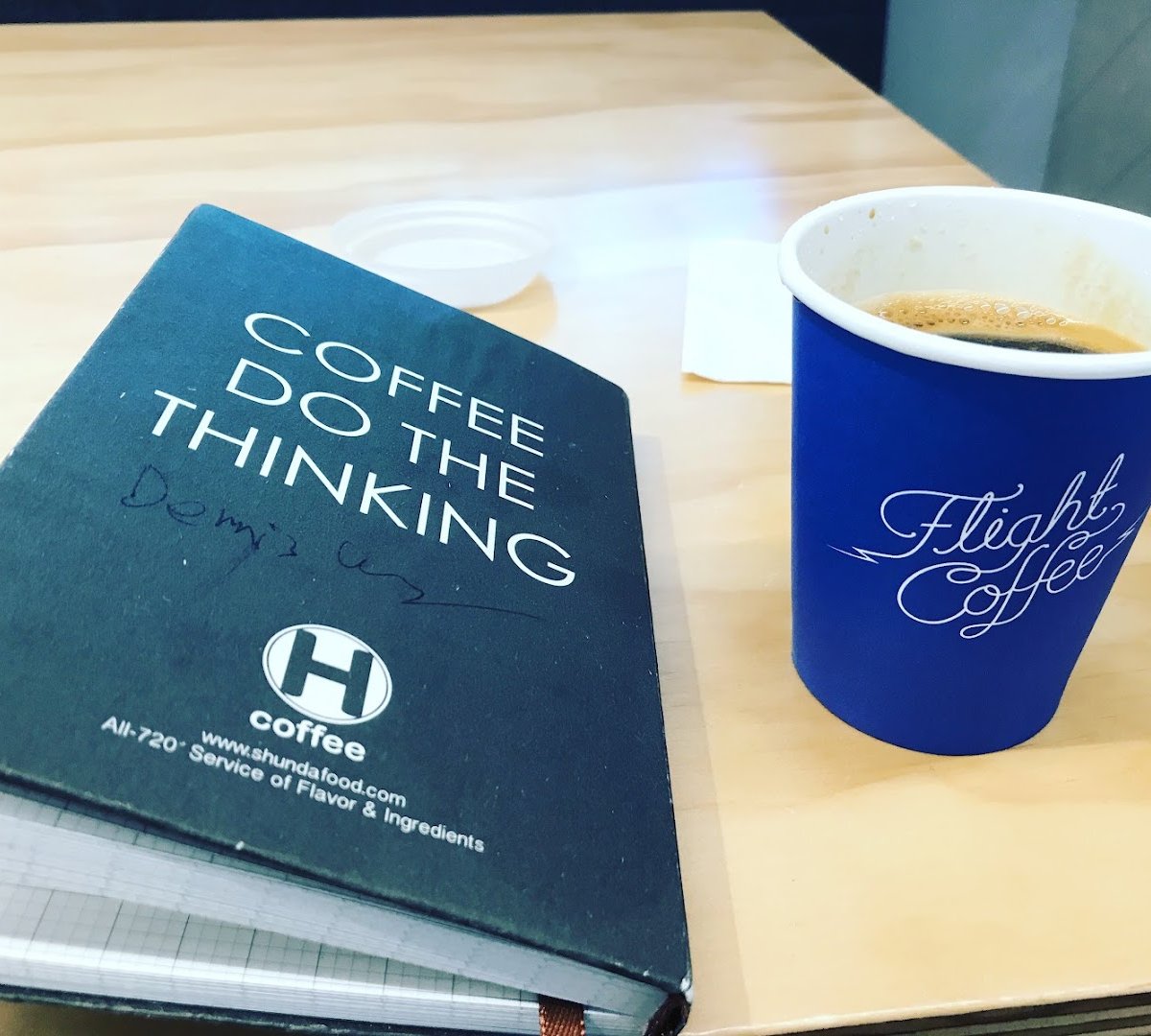 Coffee at Flight Coffee, specialty coffee shop in Auckland
